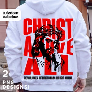 Christ Above All PNG - Christian Men&#39;s Shirt Design, Colossians 1:15-18 Sublimation, Man of God Gift, Religious Digital Download, DTF Print