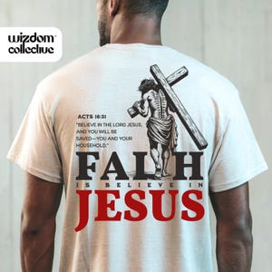 Easter Christian Men&#39;s Faith In Jesus PNG Duo, perfect Pastor&#39;s or Christian Gift for Men&#39;s Shirt, Man Of God png, Sublimation Jesus Shirt