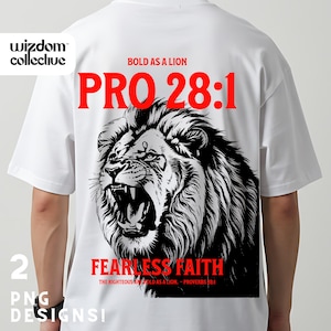 Fearless Christian Men&#39;s PNG | Man of God Streetwear Sublimation Design | Pastor Gift | DTF Print | Religious Digital Download