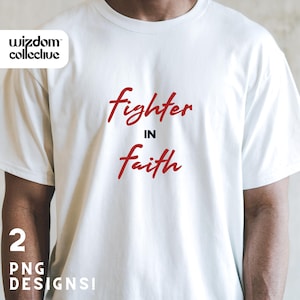 Trending Fighter In Faith Christian Men&#39;s PNG | Man of God Sublimation Design | Pastor Gift | Religious Faith Digital Download DTF Print