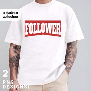 Christian Men&#39;s Follower of Christ PNG | Man of God Streetwear Digital Download Pastor Gift Sublimation DTF Print