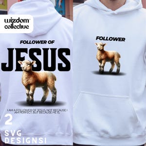Christian Men’s SVG – Follower of Christ Shirt Design, Man of God SVG, Religious Clipart for Men, Christian Digital Download for Shirts