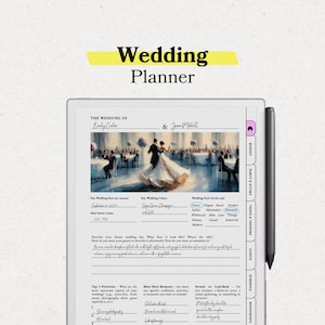 Digital Wedding Planner (For ReMarkable, iPad, Kindle Scribe)