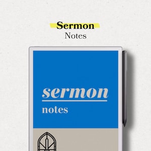 2026 Sermon Notes Notebook (For ReMarkable, iPad, Kindle Scribe)