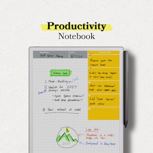 Task-Focused Dot Grid Notebook (For ReMarkable, iPad, Kindle Scribe)