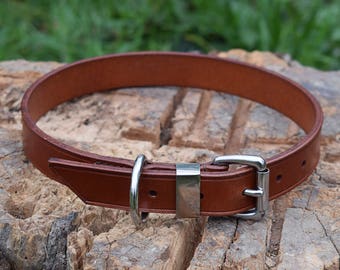 Simple Leather Dog Collar - size L