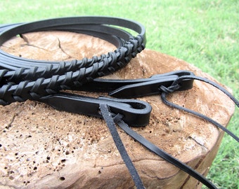 Laced Leather Split Reins