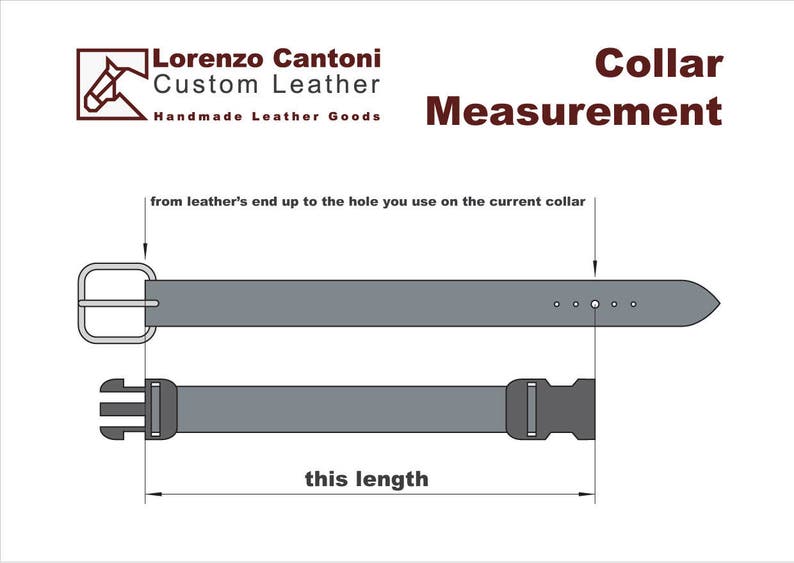 Leather ID Tag Dog Collar Size XS Etsy