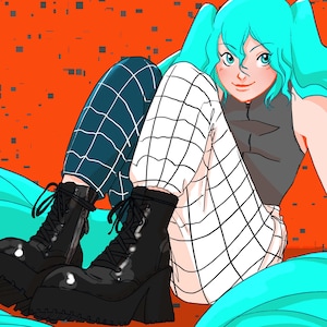 Tech Wear Hatsune Miku Print