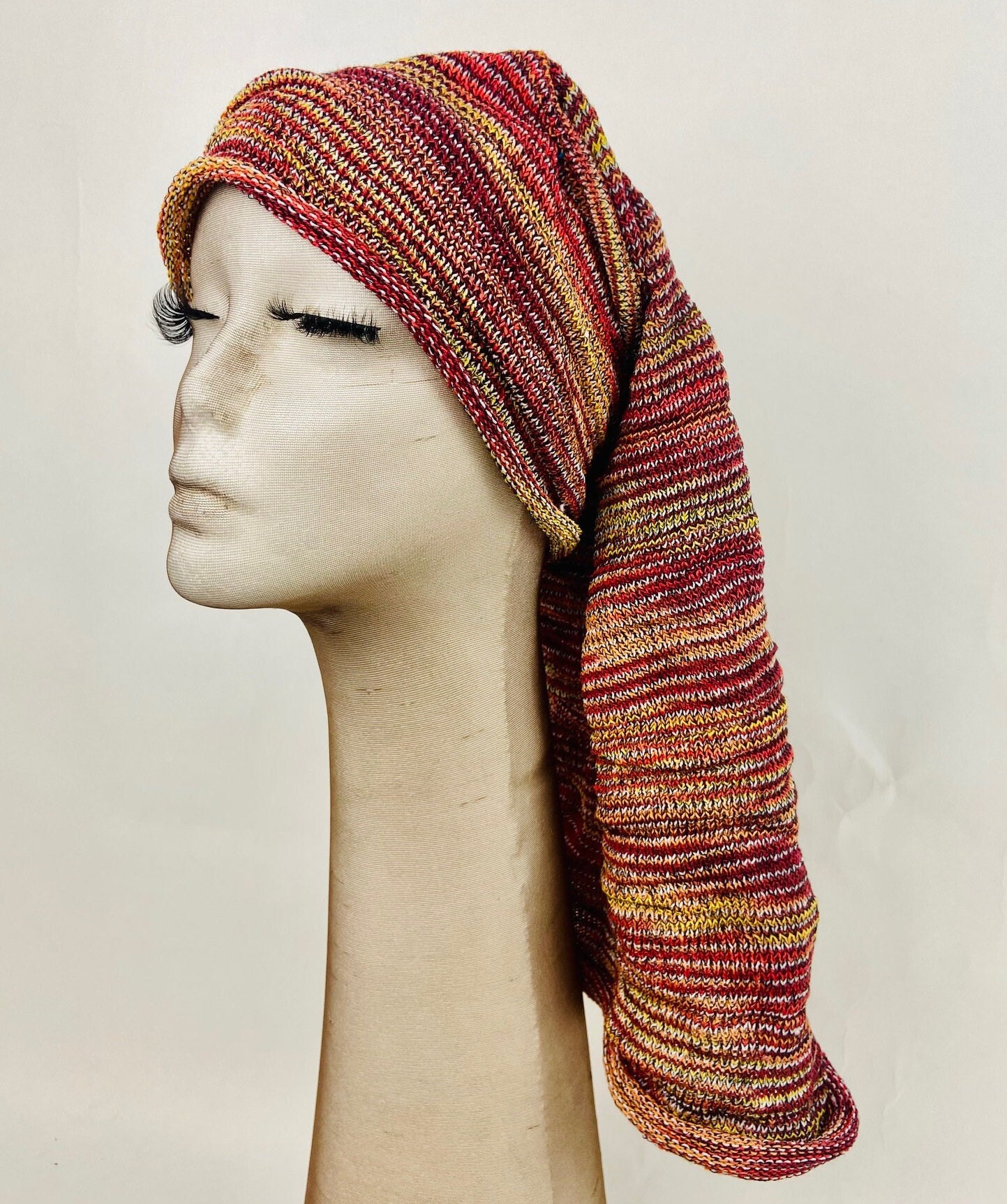 Himalayan Beanie. Stretch Woven Multi 