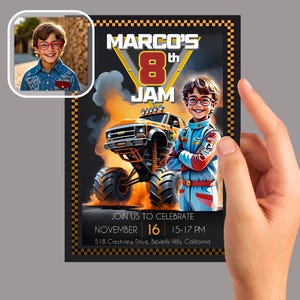 Invitación de cumpleaños personalizada inspirada en Monster Truck Jam | Invitación de cumpleaños de Monster Truck | Invitación de cumpleaños | Bajo demanda