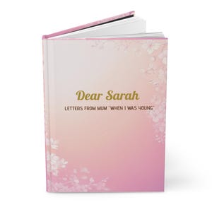 Elegante diario de tapa dura con flores, cartas a mi hija, querida hija, cartas a mi bebé, cartas a mi mamá