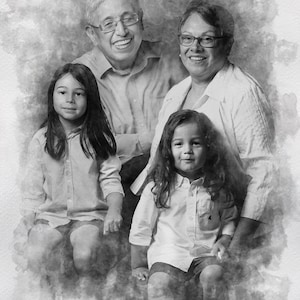 Memorial Gift: Add Deceased Loved One to Photo - Custom Family Portrait (Digital Download)