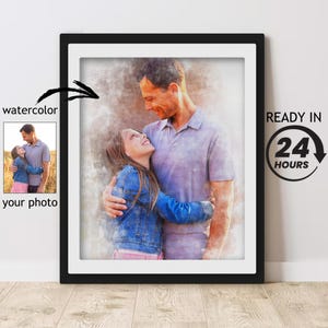 Gift for man, personalized father birthday gift, fathers day gift, portrait painting, custom gift for dad birthday, cartoon portrait for dad