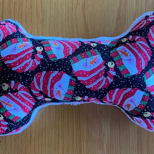 Fabric squeaker bone toy