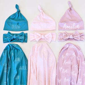 Manta de bebé personalizada / Accesorio fotográfico para recién nacidos / Manta de hospital con nombre personalizado / Regalo para baby shower