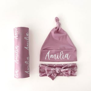 Manta para bebé personalizada / Manta de poliéster y licra suave / Regalo personalizado para recién nacidos / Manta con nombre para bebé / Accesorio fotográfico para hospital