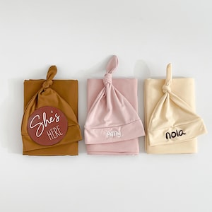 Manta de bebé personalizada con nombre / Regalo personalizado para bebé / Manta de hospital personalizada para fotos / Manta de bebé personalizada