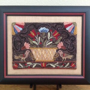 Floral Fraktur Digital Punch Needle Pattern
