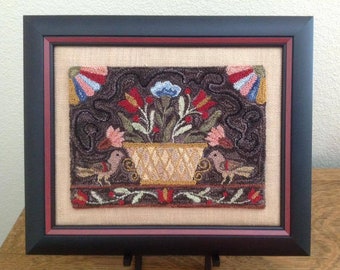 Floral Fraktur Digital Punch Needle Pattern