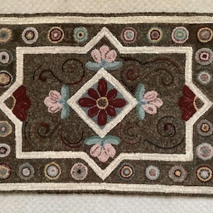 Primitive Hand Hooked Rug &quot;Pennies Abound&quot;