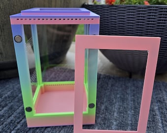 Enclos d'araignées sauteuses, imprimé en 3D, irisé, 4 po. x 4 po. × 6 po.