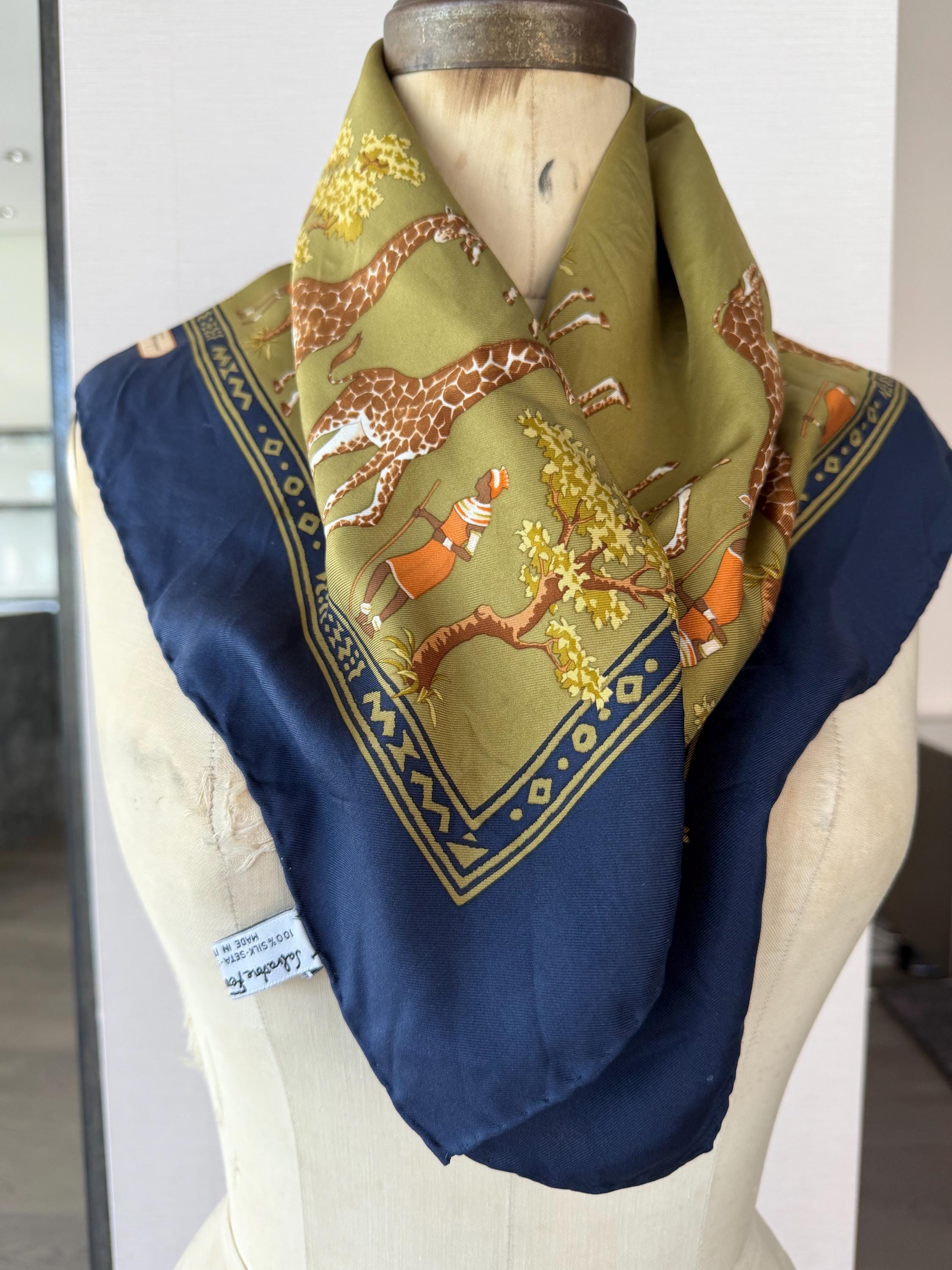 Salvatore Ferragamo Vintage Scarf - Etsy