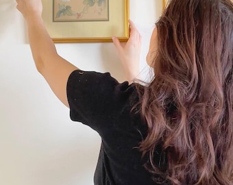 Pinturas de acuarela de seda china de pájaros y flores / Pintadas a mano vintage firmadas listas para colgar