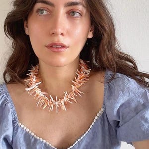 Vintage Angel Skin Branch Coral Necklace | Dense and Dramatic | 17&quot; length