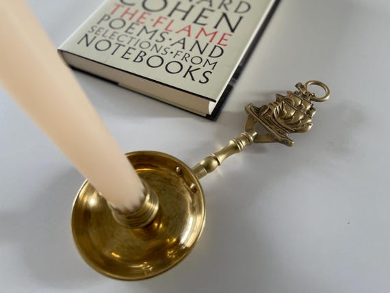 ヴィンテージ真鍮製キャンドルホルダー（チェンバースティック）｜帆船