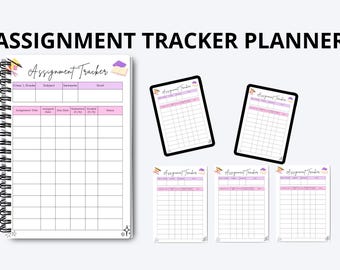 Student Planner for Kids Printable | Homework, Goals & Habit Tracker | School Organizer, Class Schedule  Reading Log | PDF Download