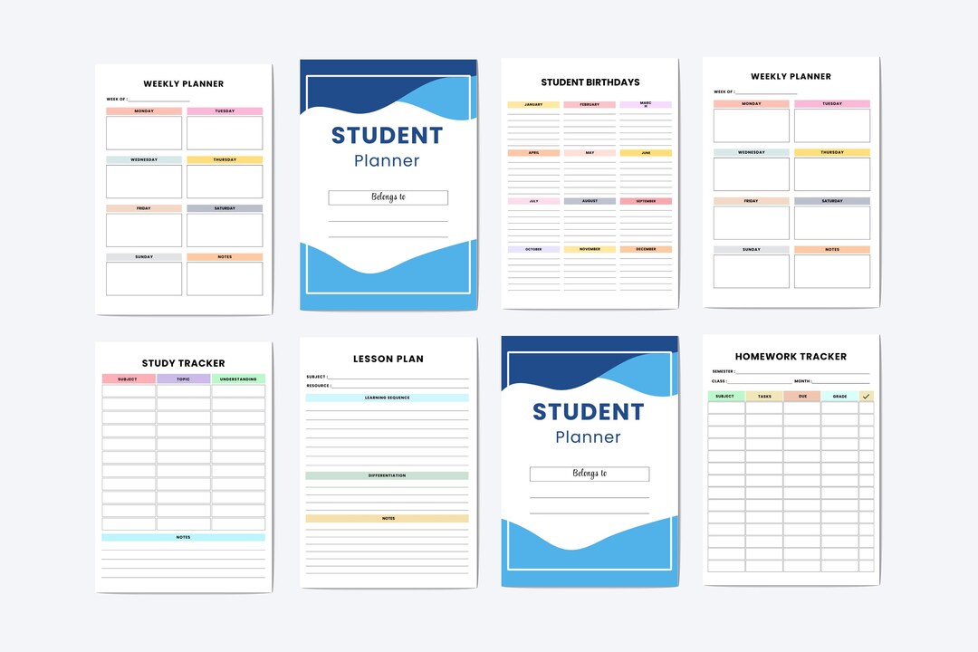 2026 Student Planner Printable | Academic Planner for Students | Study ...