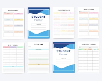 2026 Studenten Kalender zum Ausdrucken | Akademischer Planer für Studenten | Lern-, Hausaufgaben- & Prüfungstracker | Schulkalender PDF