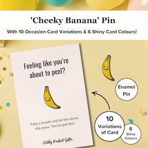 Épingle émaillée drôle banane effrontée | Badge représentant un fruit, broche cadeau pour un ami | Cadeau mignon drôle pour lui, elle
