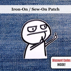 Parche "Odio a todos" / Parche bordado con frase sarcástica, divertida y grosera para planchar o coser / Parche de sarcasmo irónico / Regalo para amantes del humor negro
