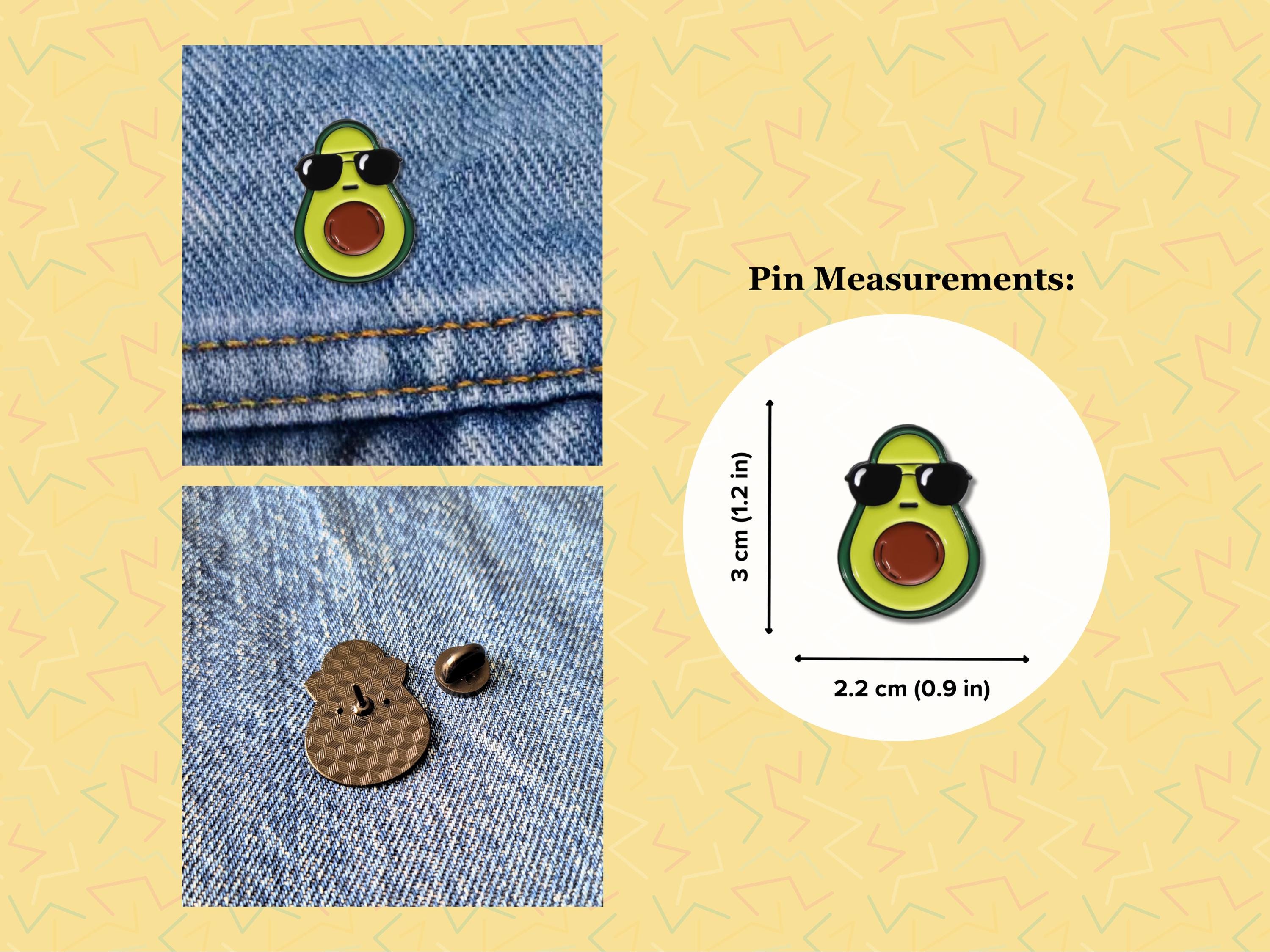 Cool Avocado Funny Enamel Pin | Cute Avocado Pin Badge, Brooch Gift for ...