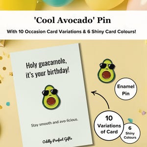 Cooler Avocado Emaille Pin | Niedliches Avocado Pin Abzeichen, Brosche Geschenk für einen Freund | Avocado witziges süßes Geschenk | Avocado-Karte |  Avocado-Liebhaber