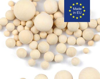 Wooden Balls, Wooden Balls Natural, Unpainted Large Small Wood Balls, Game Decorative Craft Balls, Unfinished surface, no Hole 20-40mm
