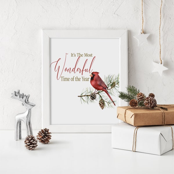 Granja invierno Navidad instantánea Descargar cita imprimible anfitriona regalo pared decoración