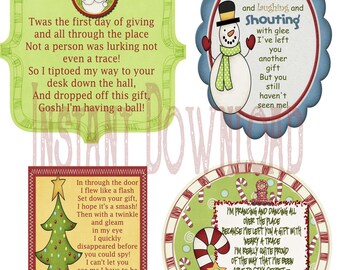 Secret Santa Gift Tag Poem- JPG File