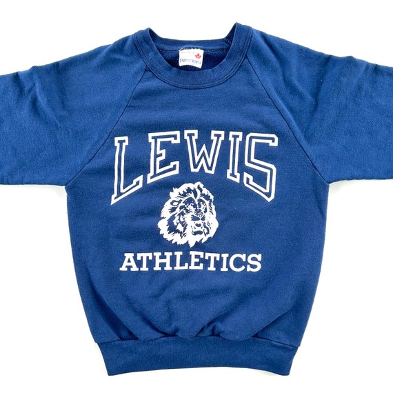 Vintage 80s 90s Lewis Athletics Navy Blue Sweatsh… - image 7