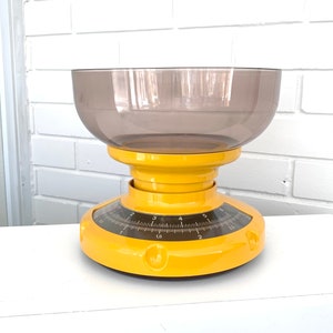 Vintage 70s Yellow Kitchen Scale - Made in Hungary - Cosmo - Retro, Mustard, Mod, Baking, Cooking, Mid Century, Modern, Kartell