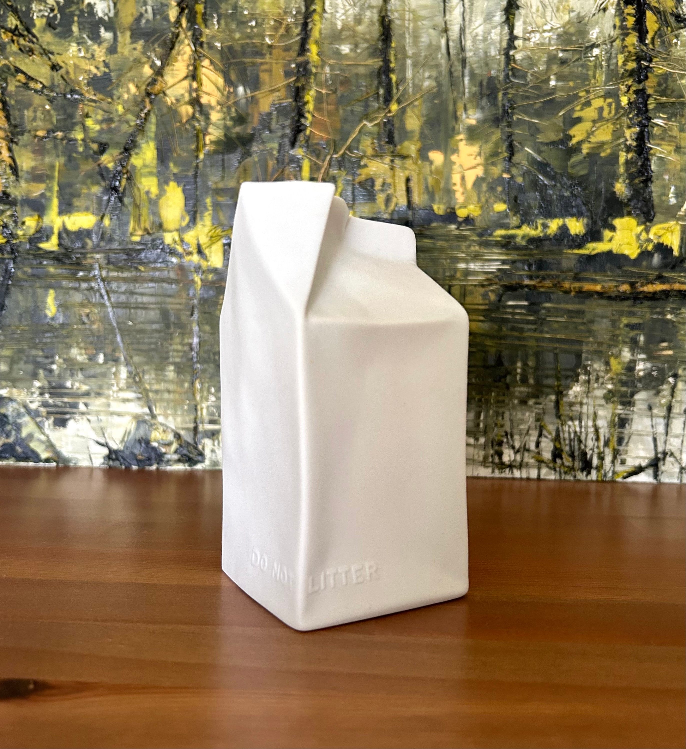 希少 Rosenthal milk carton Vintage Rosenthal DO NOT LITTER Milk Carton Vase, Tapio Wirkkala