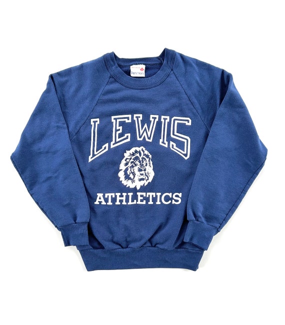 Vintage 80s 90s Lewis Athletics Navy Blue Sweatsh… - image 1