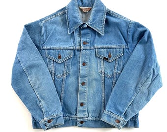 Vintage 70s 80s Sears Western Wear Denim Jean Jacket - Women’s Medium Large, Loose, Retro, Grunge, Cotton, Boho, Blue, Rockabilly, Roebucks
