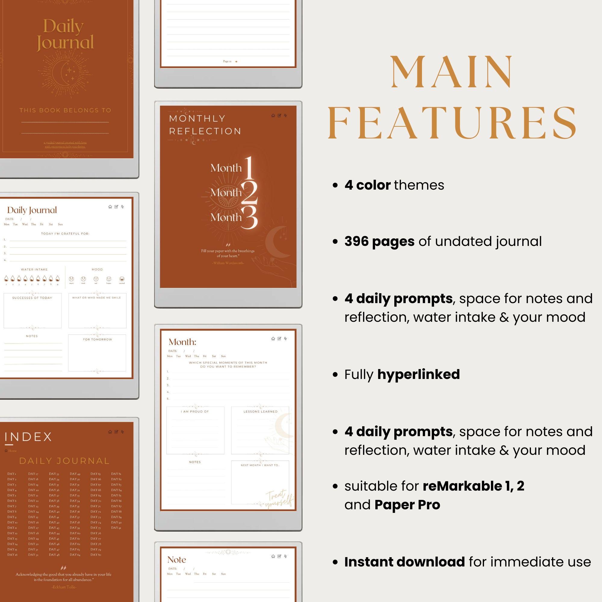 Bundle Daily Guided Gratitude Journal and Notebook for Remarkable Paper ...