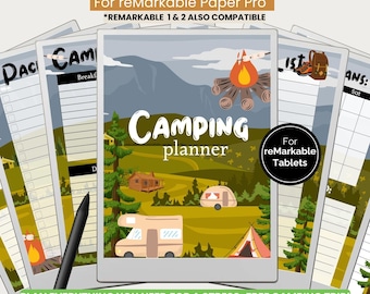 Campingplanerare för reMarkable Paper Pro | Reseplanering | Checklista för husbilscamping | Packlista för campingresor | Utomhus | reMarkable 2 PDF