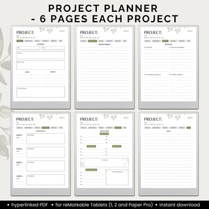 Project Planner for Remarkable Paper Pro and Remarkable 2 | Organize ...