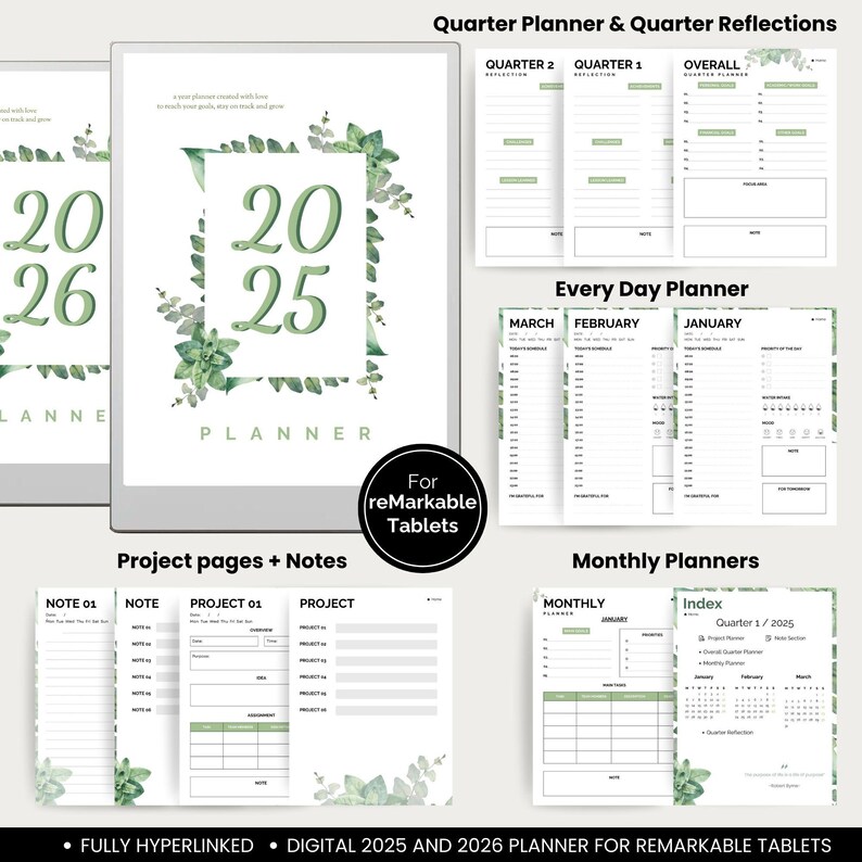 2026 All in One Ultimate Planner for Remarkable Paper Pro & RM2 | Fully ...