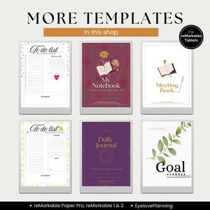 Digital Bullet Journal for Remarkable Paper Pro, Remarkable 2 and 1 ...